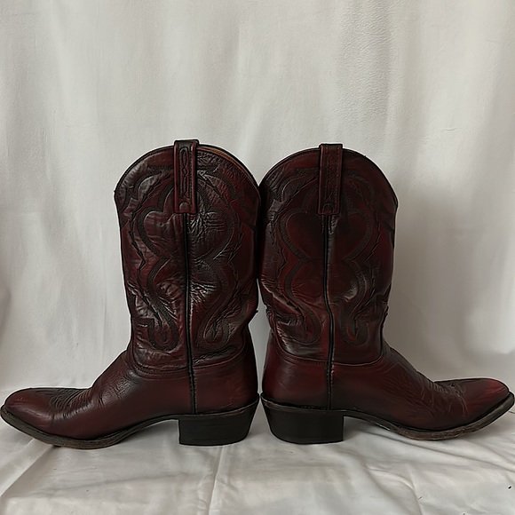 Lucchese 2000 Red Brown Men’s Leather Western Cowboy Boots Shoes **Size 9.5** - Picture 7 of 13